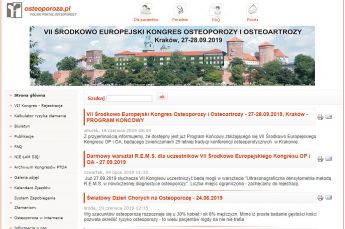 VII Środkowoeuropejski Kongres Osteoporozy i Osteoartrozy (Kraków, 27-28.09.2019)